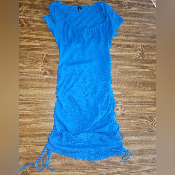 Blue cinch dress, Shein, USED - Picture 1 of 3